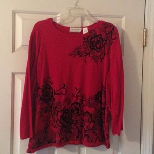 Alfred Dunner 3/4 sleeve pullover top